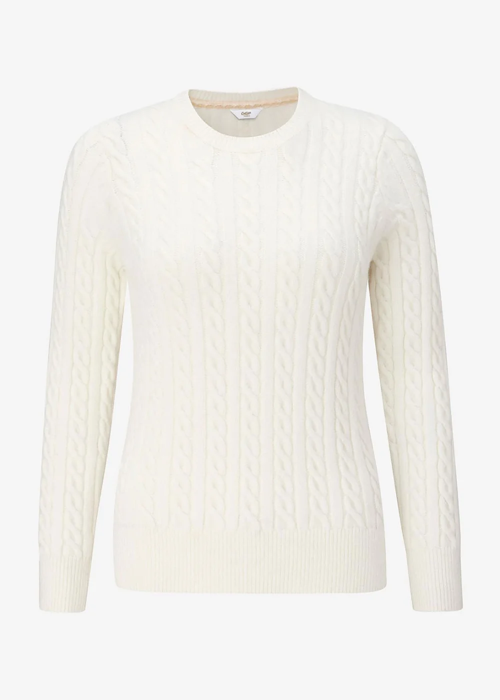 Cotton Traders Cream Cutest Cable Jumper - 14 Image 3