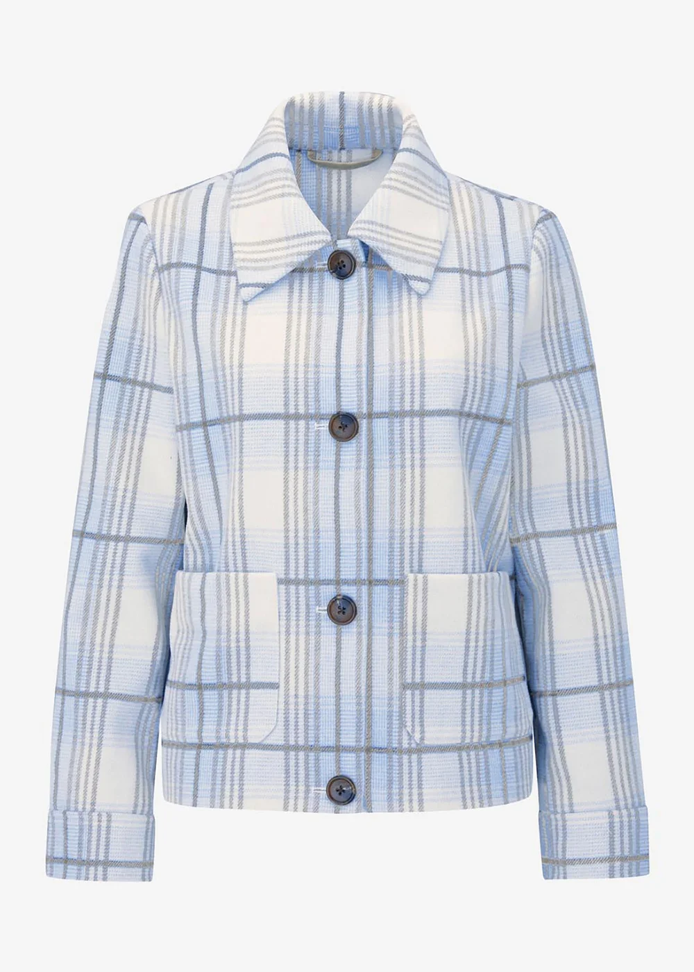 Cotton Traders Pecan Check Wool Look Blazer - 18 Image 3