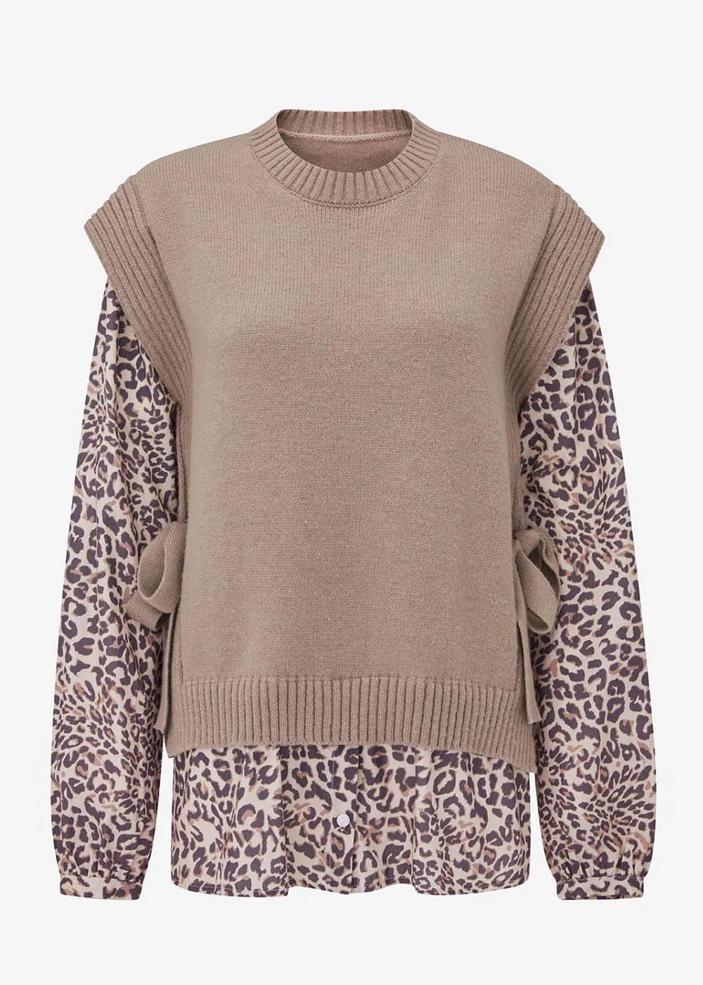 Cotton Traders Pecan Mock Vest & Shirt - 18 Image 2