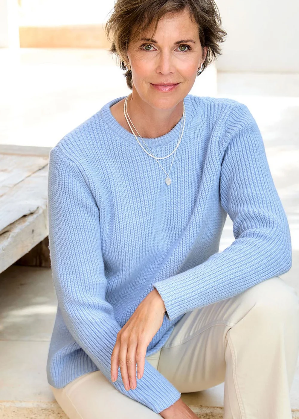 Cotton Traders Baby Blue Supersoft Jumper - 18 Image 1