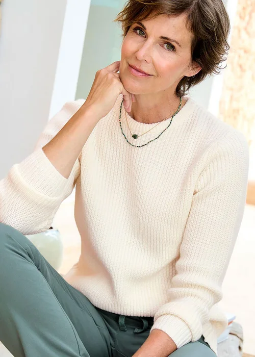 Cotton Traders Cream Supersoft Jumper - 20 Image 1