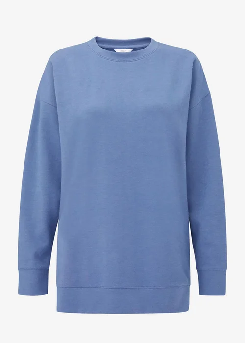 Cotton Traders Dusky Blue Soft Touch Longline Sweatshirt - 16 Image 3