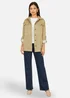 Yumi Green Utility Jacket With Drawstring Waist & Stripe Lining - 18 Image 2