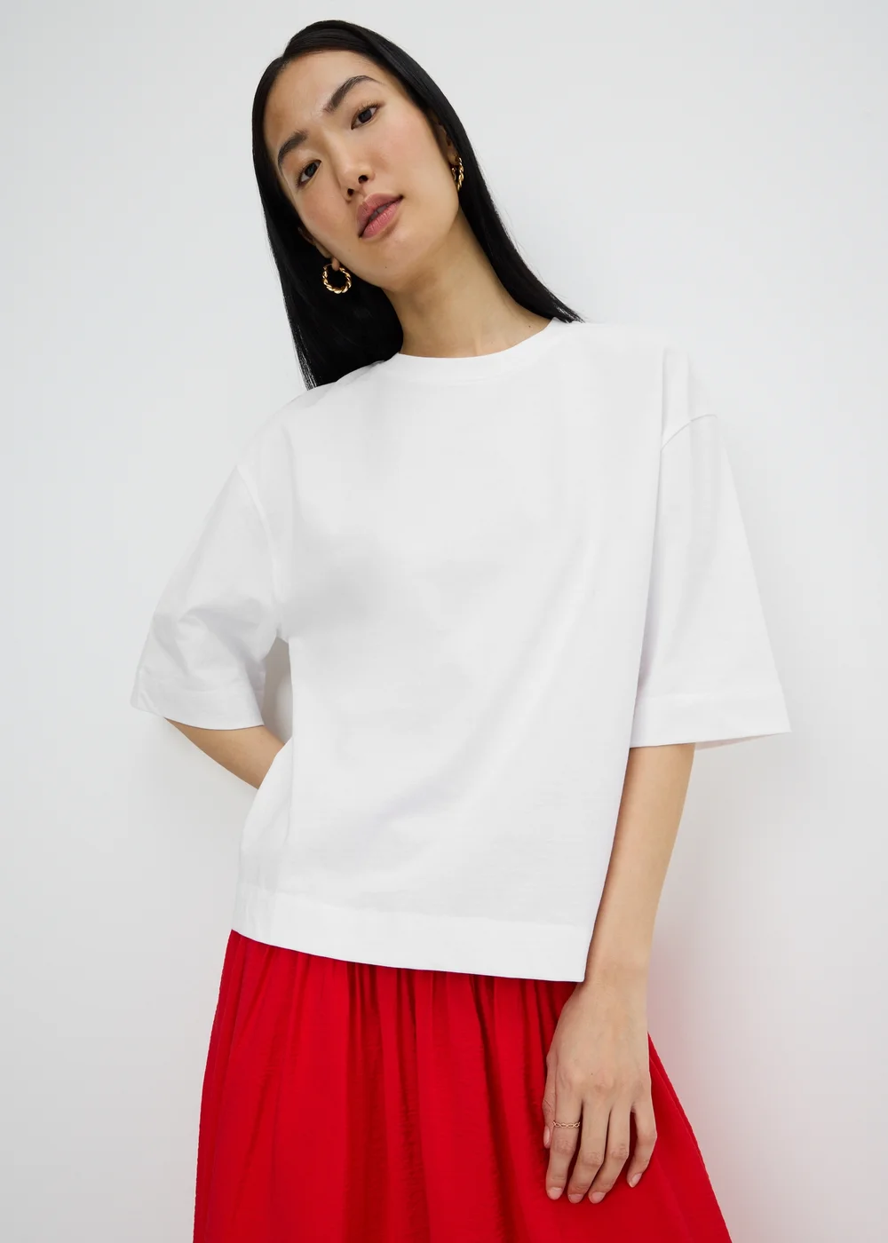 White Boxy T-Shirt - XL Image 1