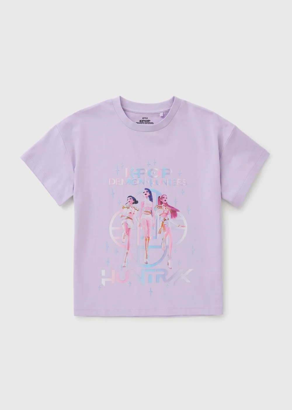 KPop Demon Hunters Girls Lilac Huntrix T-Shirt (5-13yrs) - 11-12 Yrs Image 1