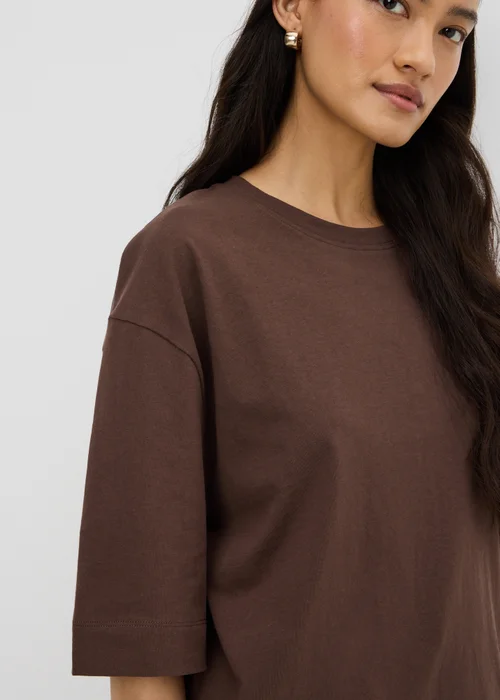 Chocolate Brown Boxy T-Shirt - XL Image 3