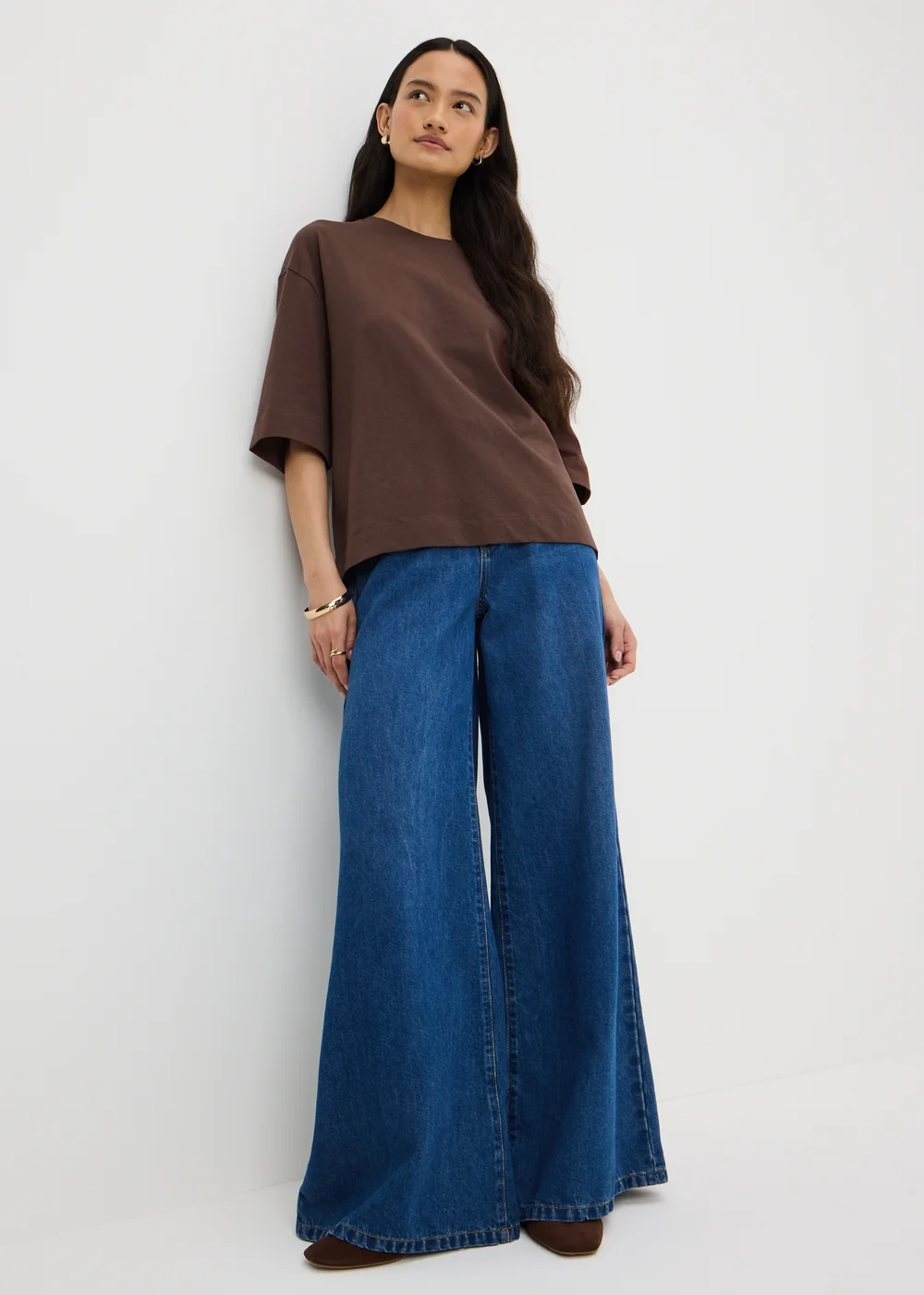 Chocolate Brown Boxy T-Shirt - XL Image 1