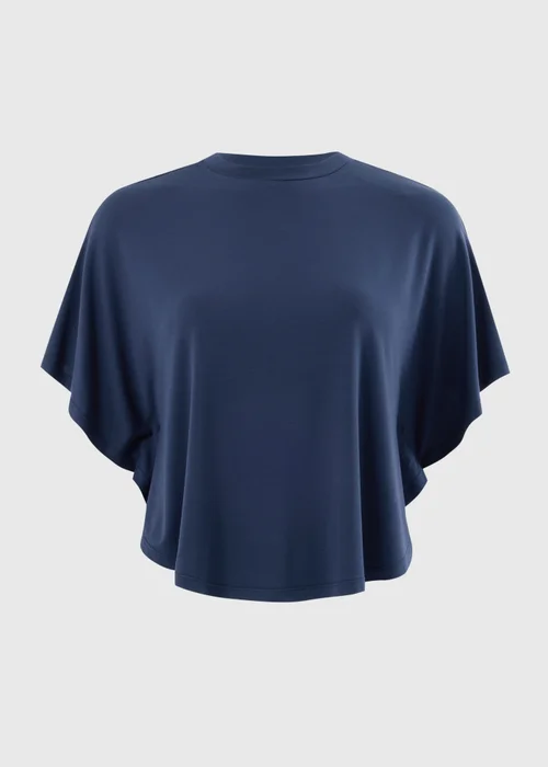 Navy Cape Sleeve Top - 10 Image 4