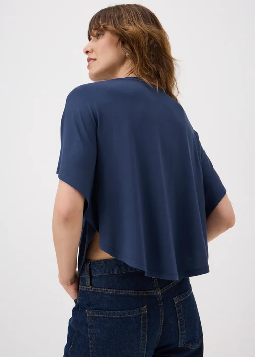 Navy Cape Sleeve Top - 10 Image 2
