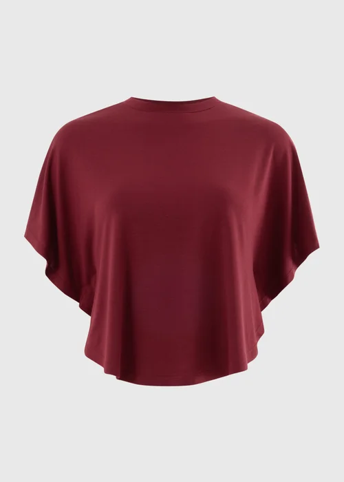 Burgundy Cape Sleeve Top - 22 Image 3