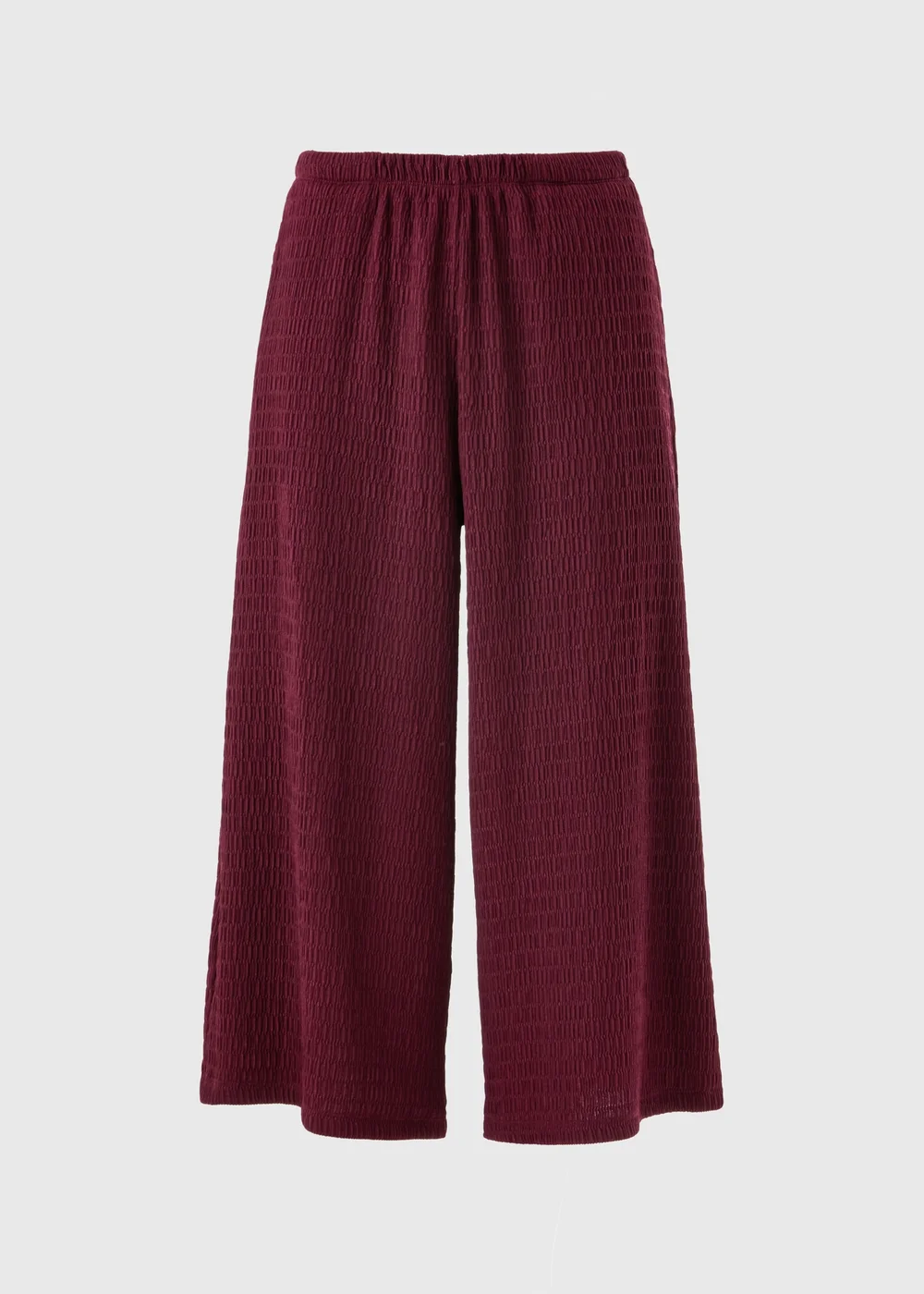 Berry Textured Culotte Co Ord Trousers - 12 Image 4