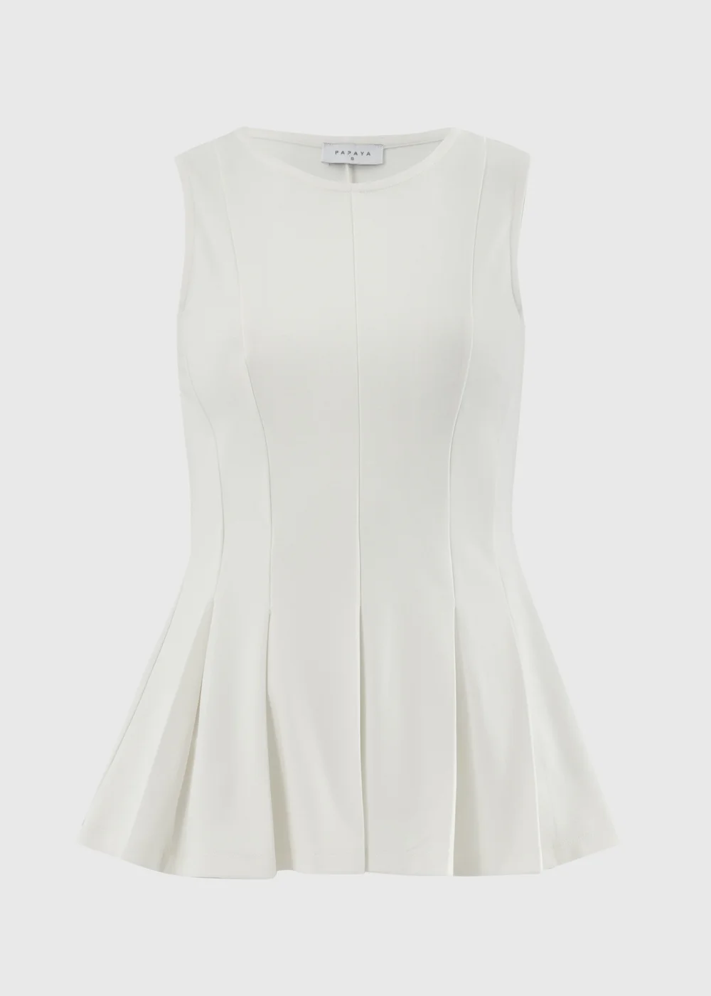 Cream Fit & Flare Vest Top - 12 Image 4