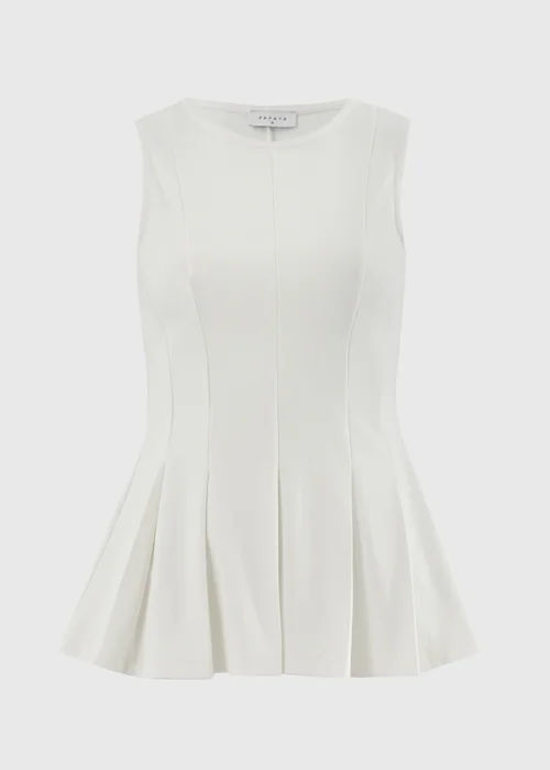 Cream Fit & Flare Vest Top - 12 Image 4
