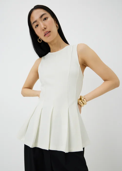 Cream Fit & Flare Vest Top - 12 Image 1
