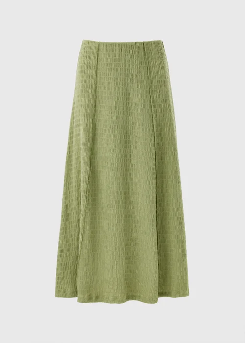 Olive Textured Jersey Co Ord Skirt - 8 Image 4