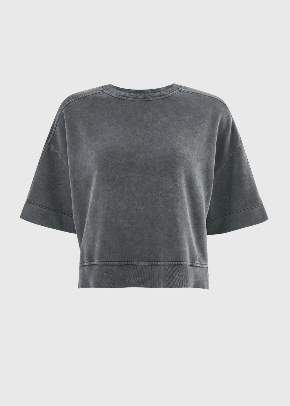 Charcoal Acid Wash Co Ord T-Shirt - L Image 2