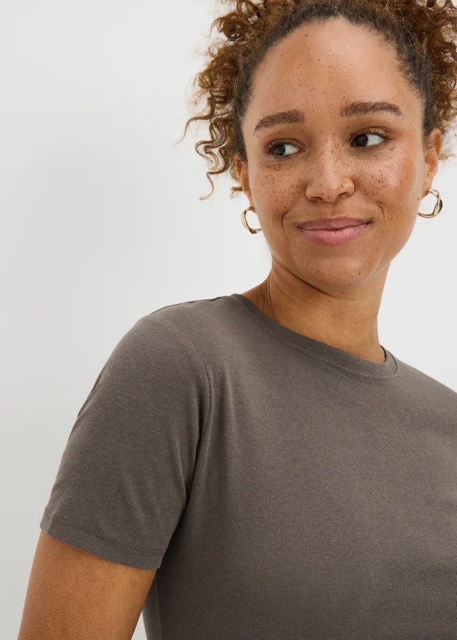 Chocolate Brown Fitted T-Shirt