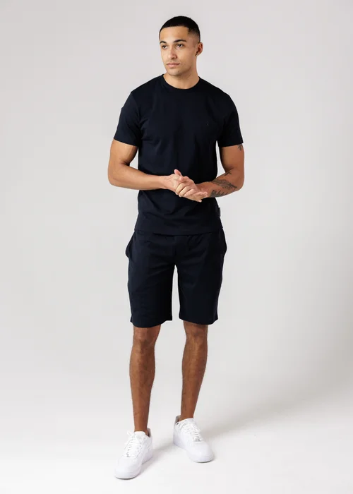 French Connection Navy Cotton T-Shirt & Shorts Co Ord Set - 2XL Image 4
