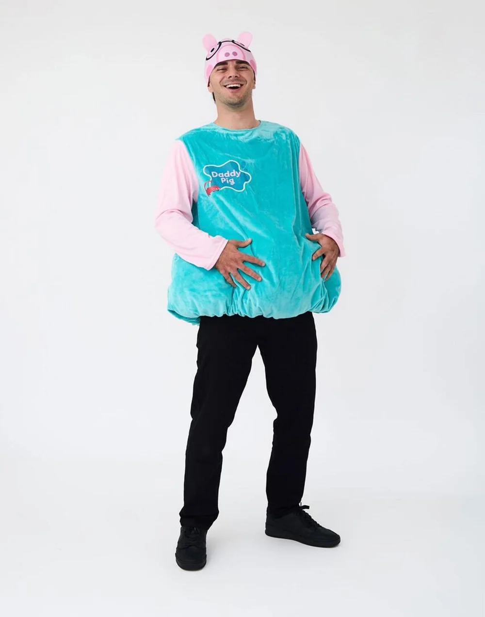 Vanilla Underground Peppa Pig Adults Blue Daddy Pig Costume - L/XL Image 1