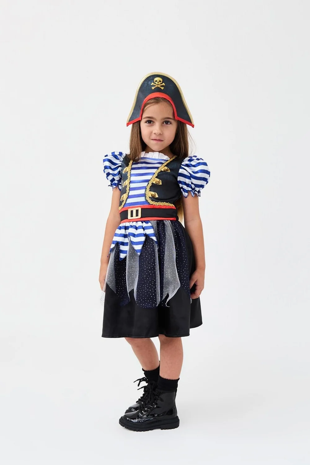 Vanilla Underground Kids Multicoloured Fearsome Pirate Girls Costume (3 - 10 Years) - 3-4 Yrs Image 1