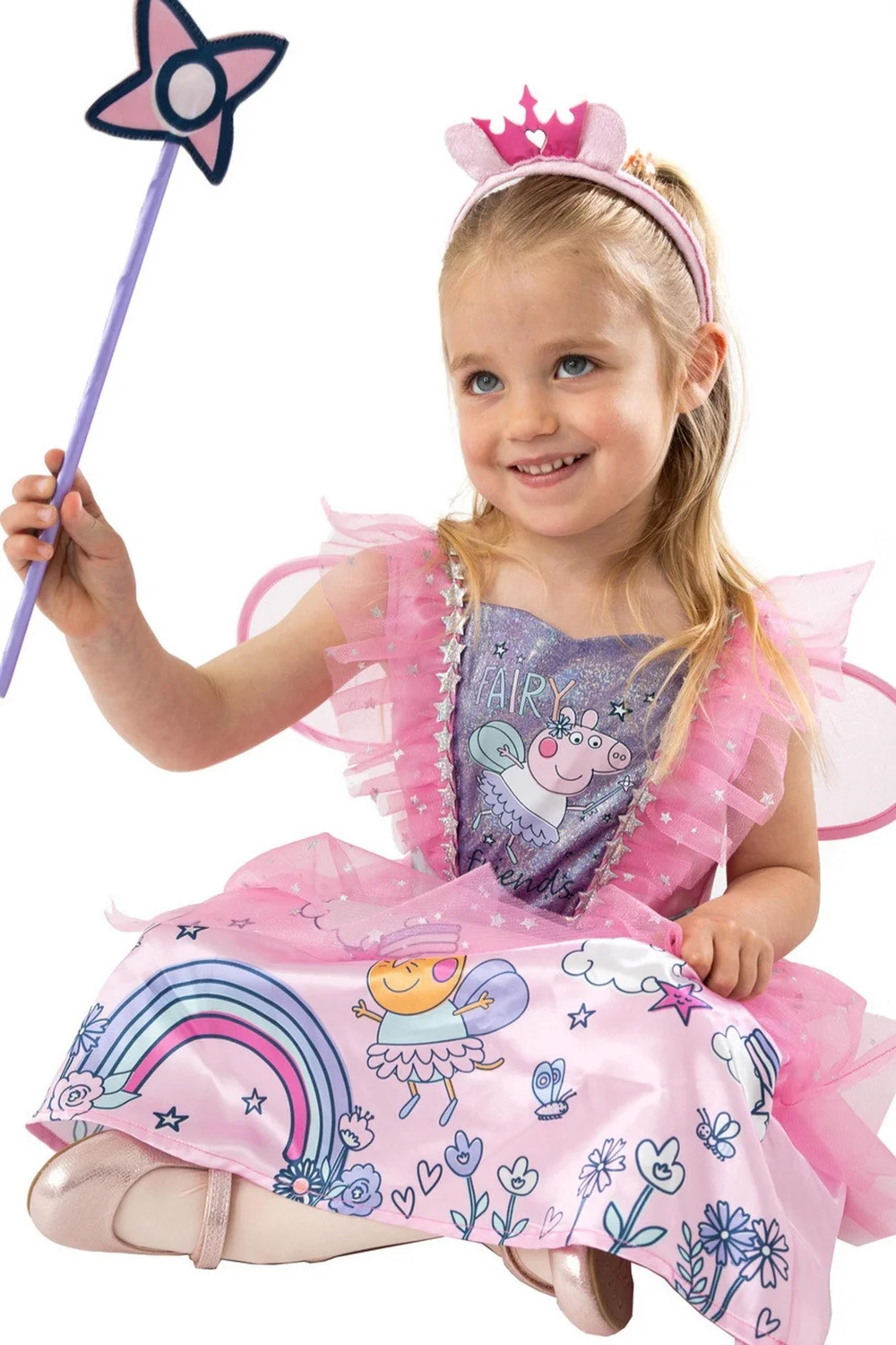 Vanilla Undeground Peppa Pig Kids Pink Fairy Princess Dress With Accessories (Age 1 - 6 Years) - 2-3 Yrs Image 2