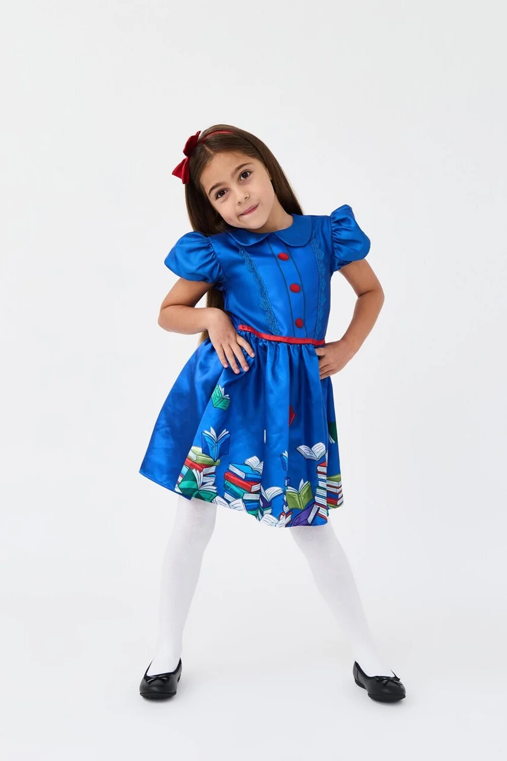 Vanilla Underground Kids Blue Magic Book Worm Girl Costume (3-10 Years) - 3-4 Yrs Image 1