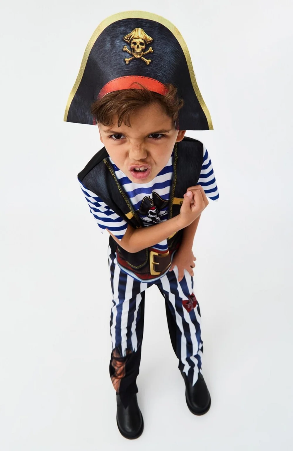 Vanilla Underground Kids Multicoloured Fearsome Pirate Boys Costume (3 - 10 Years) - 8-10 Yrs Image 1