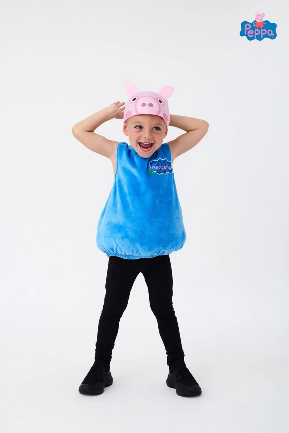 Vanilla Underground Peppa Pig Kids Blue George Pig Costume (2 - 6 Years) - 3-4 Yrs Image 1