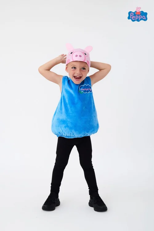 Vanilla Underground Peppa Pig Kids Blue George Pig Costume (2 - 6 Years) - 3-4 Yrs Image 1