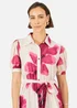 Yumi Pink Scattered Floral Shirt Dress - 10 Image 3