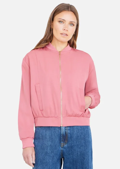 Yumi Pink Relaxed Lightweight Bomber Jacket - 14 Image 3