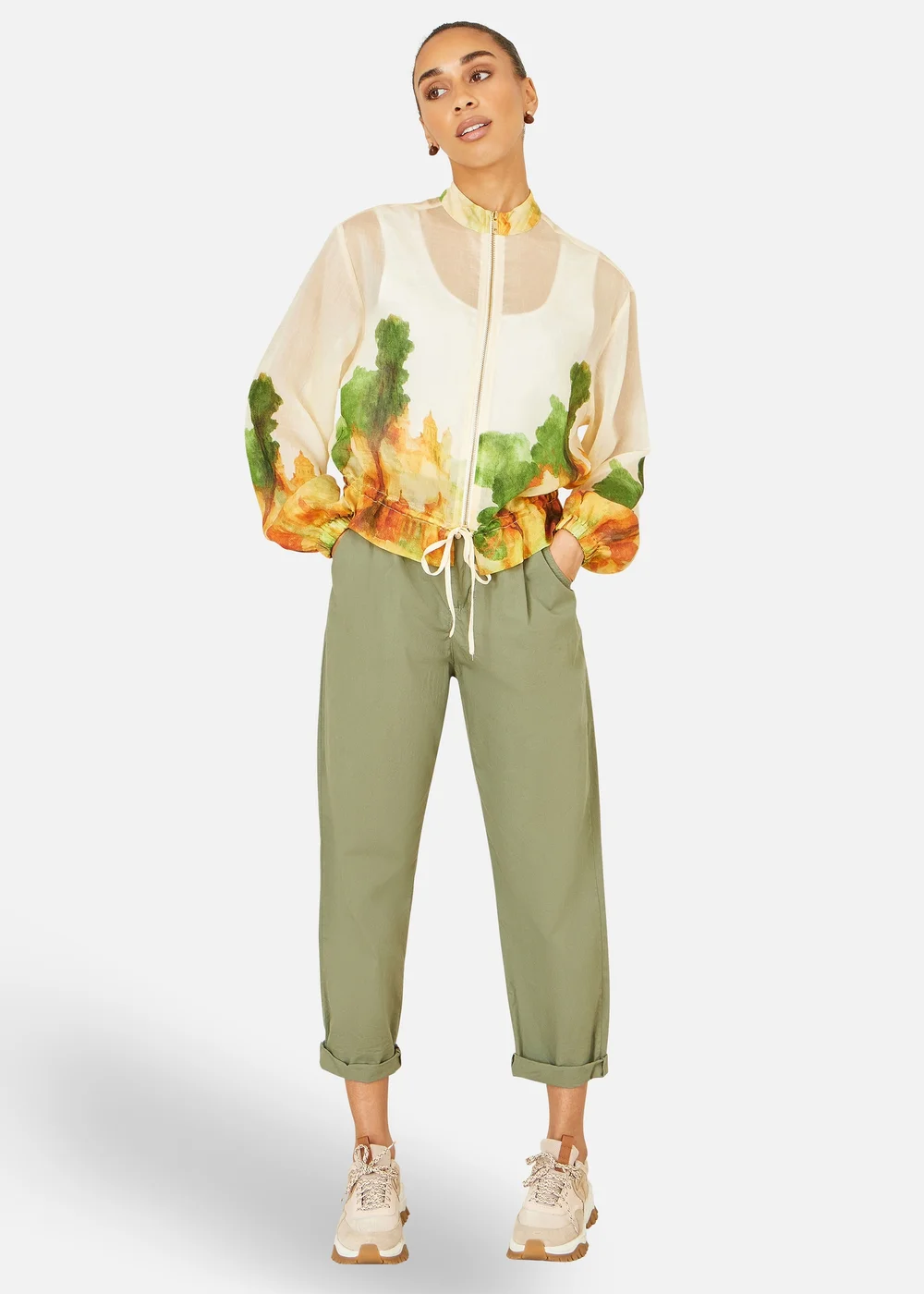 Yumi Printed Lightweight Bomber Jacket - 14 Image 2