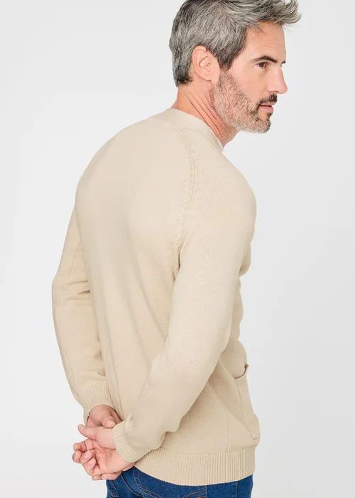 Cotton Traders Oatmeal Cotton Button Through Cardigan - XS Image 3