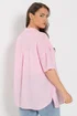 Yours Curve Pink Short Sleeve Linen Shirt - 26-28 Image 5