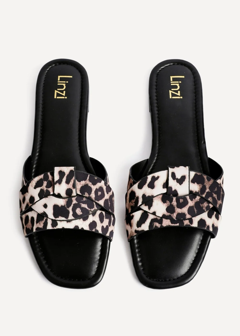 Linzi Fletcher Leopard Print Slider Sandals - 4 Image 4