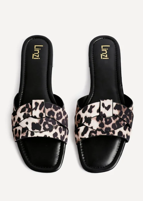 Linzi Fletcher Leopard Print Slider Sandals - 4 Image 4