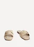 Linzi Fletcher Nude Croc Slider Sandals - 4 Image 3
