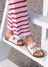 Linzi Brianna Beige Flat Sandals - 4 Image 1