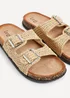 Linzi Brianna Natural Double Buckle Sandals - 3 Image 5