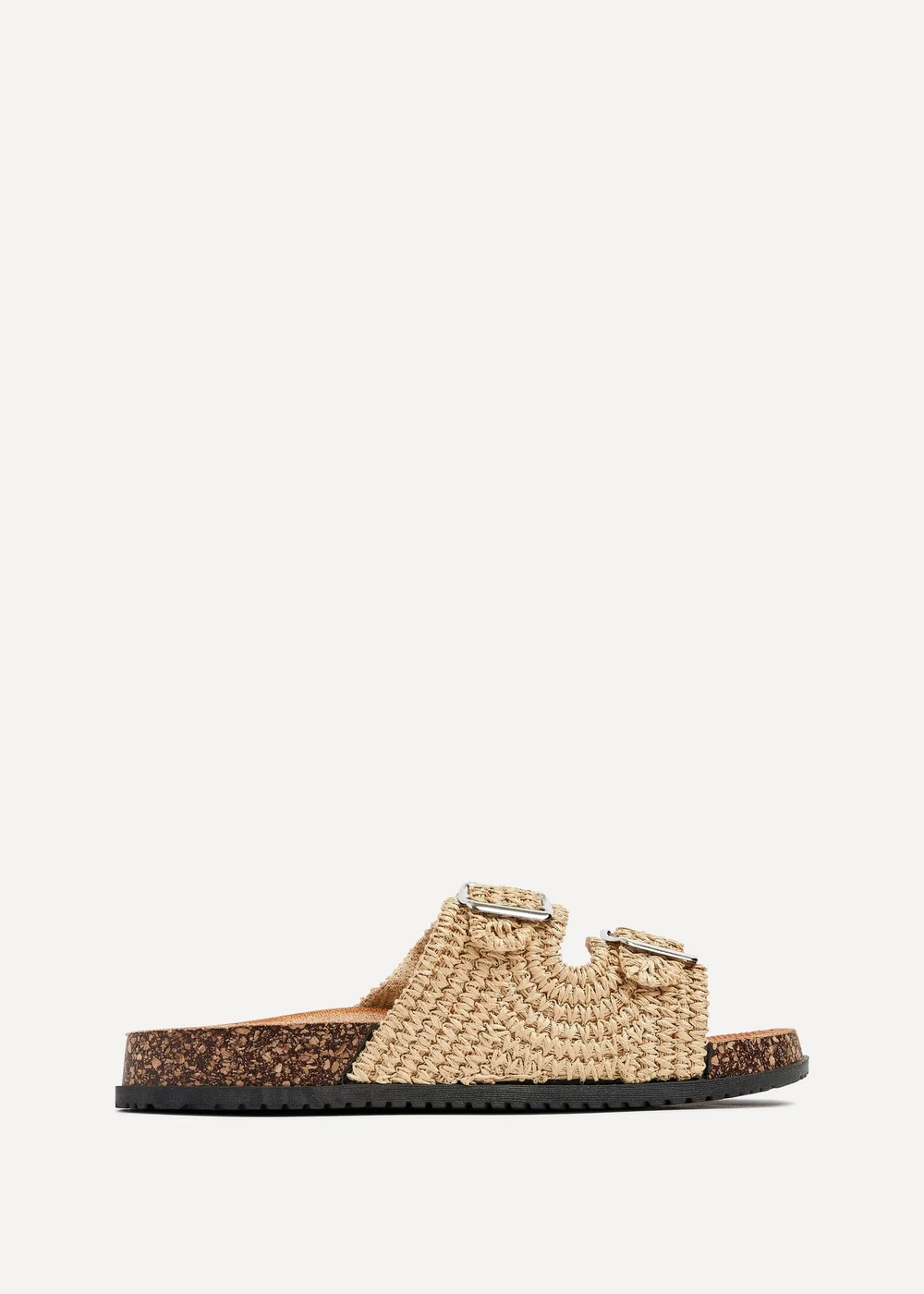 Linzi Brianna Natural Double Buckle Sandals - 3 Image 2