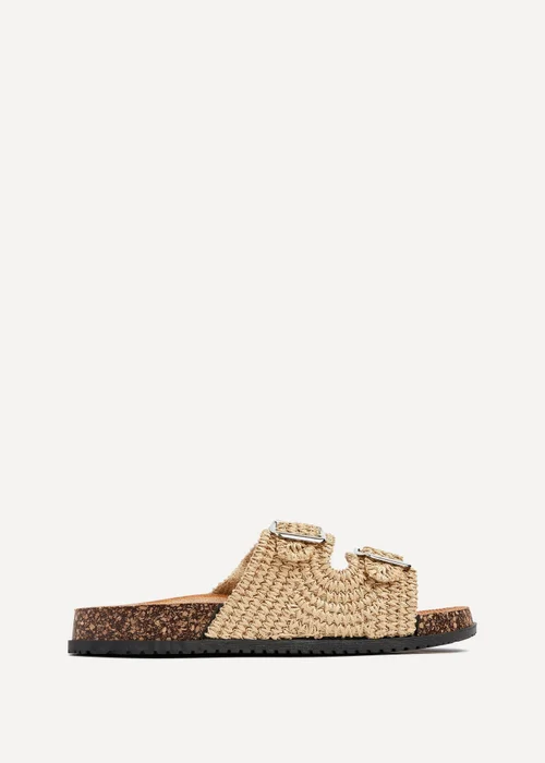 Linzi Brianna Natural Double Buckle Sandals - 3 Image 2