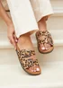 Linzi Echo Leopard Print Double Buckle Sandals - Size 5 Image 6