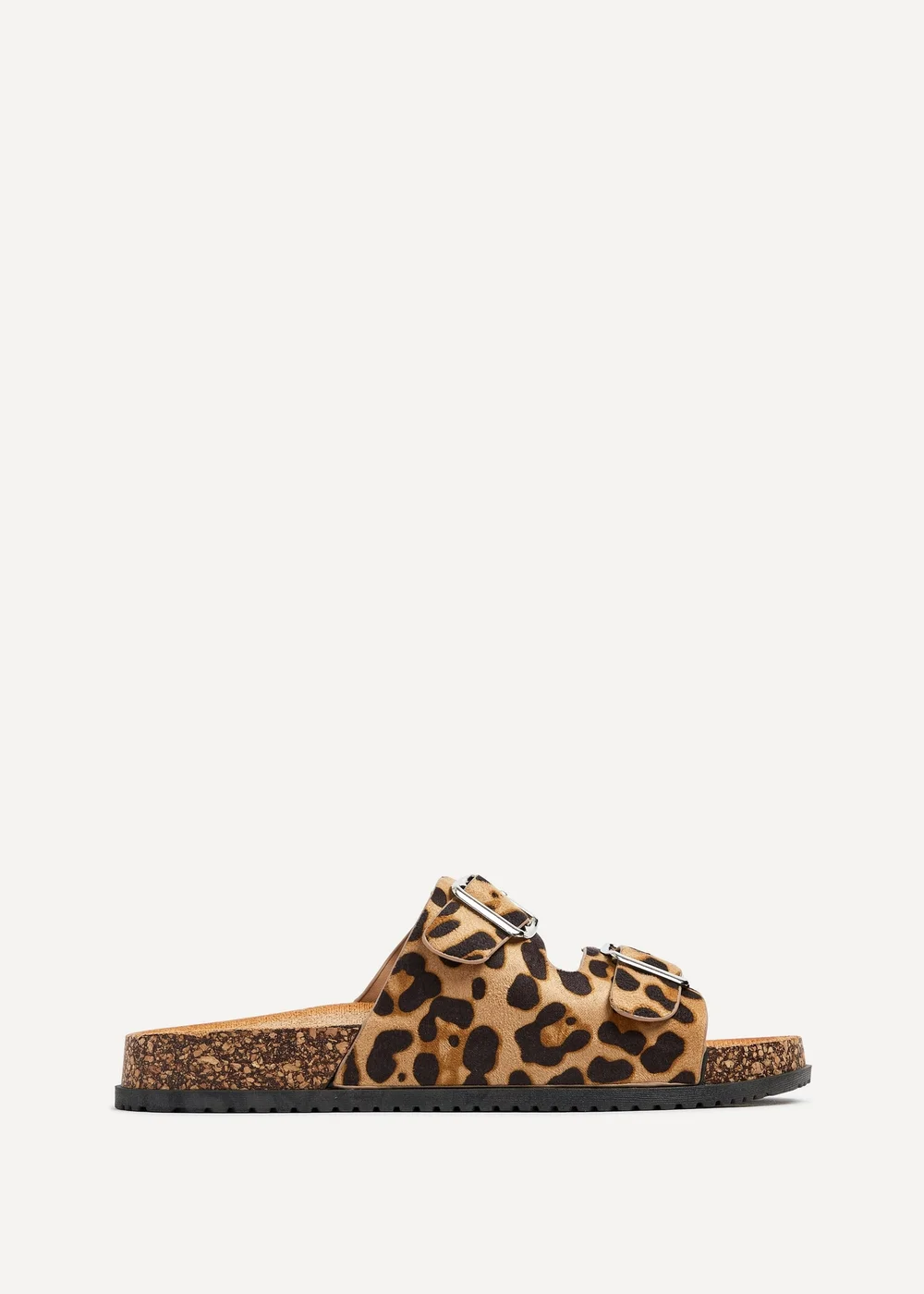 Linzi Echo Leopard Print Double Buckle Sandals - Size 5 Image 2