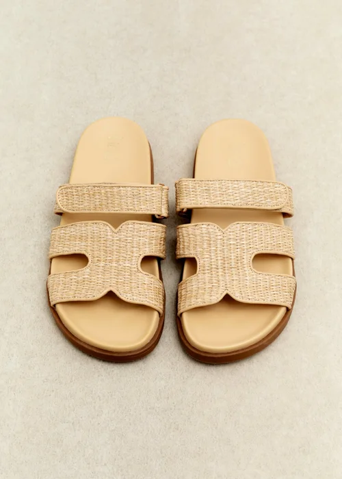 Linzi Avena Natural Flat Sandals - 4 Image 1