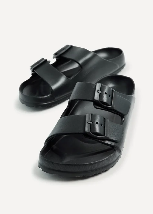 Linzi Candice Black Slip On Slider Sandals - Size 7 Image 4