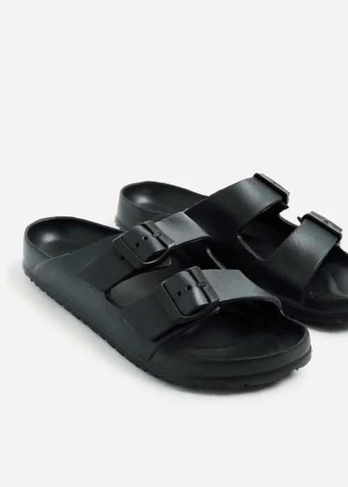 Linzi Candice Black Slip On Slider Sandals - Size 7 Image 5