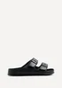 Linzi Candice Black Slip On Slider Sandals - Size 7 Image 2
