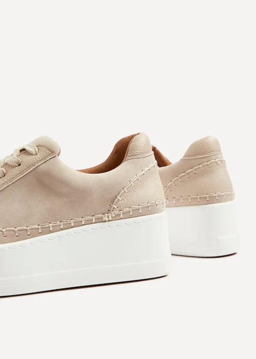 Linzi Harlem Nude Faux Suede and Leather Platform Trainer - Size 7 Image 5