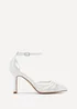 Linzi Rosalind Bridal Ivory Satin Mesh Court Heels - 8 Image 2