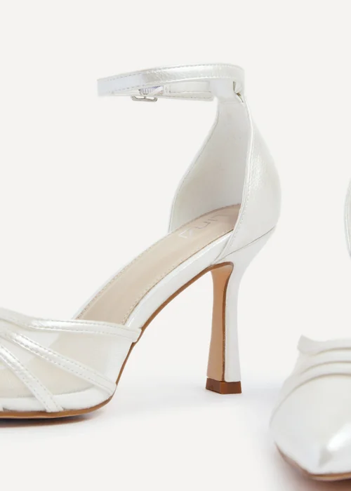 Linzi Rosalind Bridal Ivory Satin Mesh Court Heels - 8 Image 5